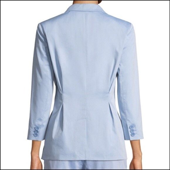 Joie 'Lian' Pleated Cotton-Blend 3/4 Sleeve Blazer - Picture 2 of 2